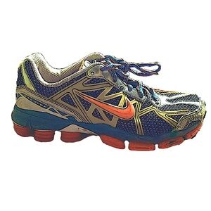 Nike Shox sneakers running shoe lifted orange grey green women’s shocks sneaker